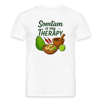 Somtam is my theraphy - Thailand Liebe - Männer T-Shirt - Weiß - Vorne - AI Model Male 178 dark (178cm)