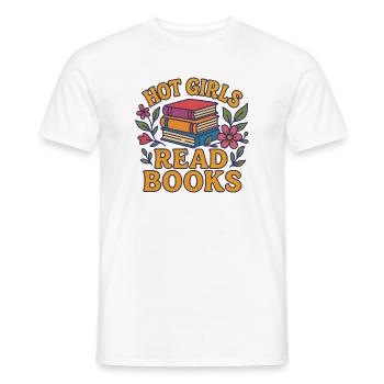 Les filles sexy lisent des livres - T-shirt homme - blanc - Devant - AI Model Male 178 dark (178cm)