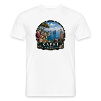 Urlaub auf Capri Italien Mittelmeer Urlaubsziel - Männer T-Shirt - Weiß - Vorne - AI Model Male 178 dark (178cm)