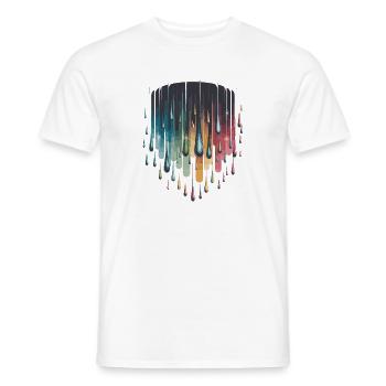  Bunte Farbtropfen Regenbogen Abstrakte Farben Für - Männer T-Shirt - Weiß - Vorne - AI Model Male 178 dark (178cm)