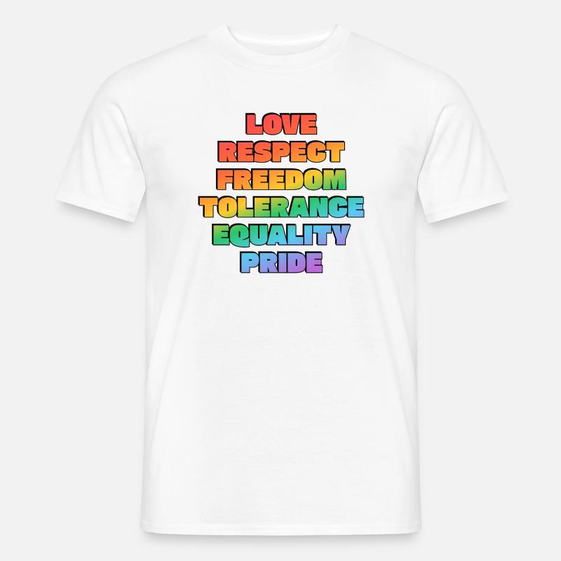 Rainbow Pride Values - Men's T-shirt - white