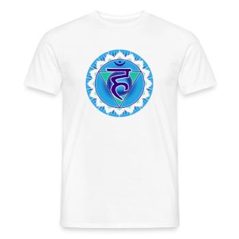 Throat Chakra Vishuddha - Men's T-Shirt - white - Front - AI Model Male 178 dark (178cm)