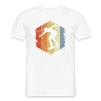 Skateboarder Oldschool - Männer T-Shirt - Weiß - Vorne - AI Model Male 178 dark (178cm)