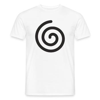 Spiral – Design minimaliste de symboles - T-shirt homme - blanc - Devant - AI Model Male 178 dark (178cm)