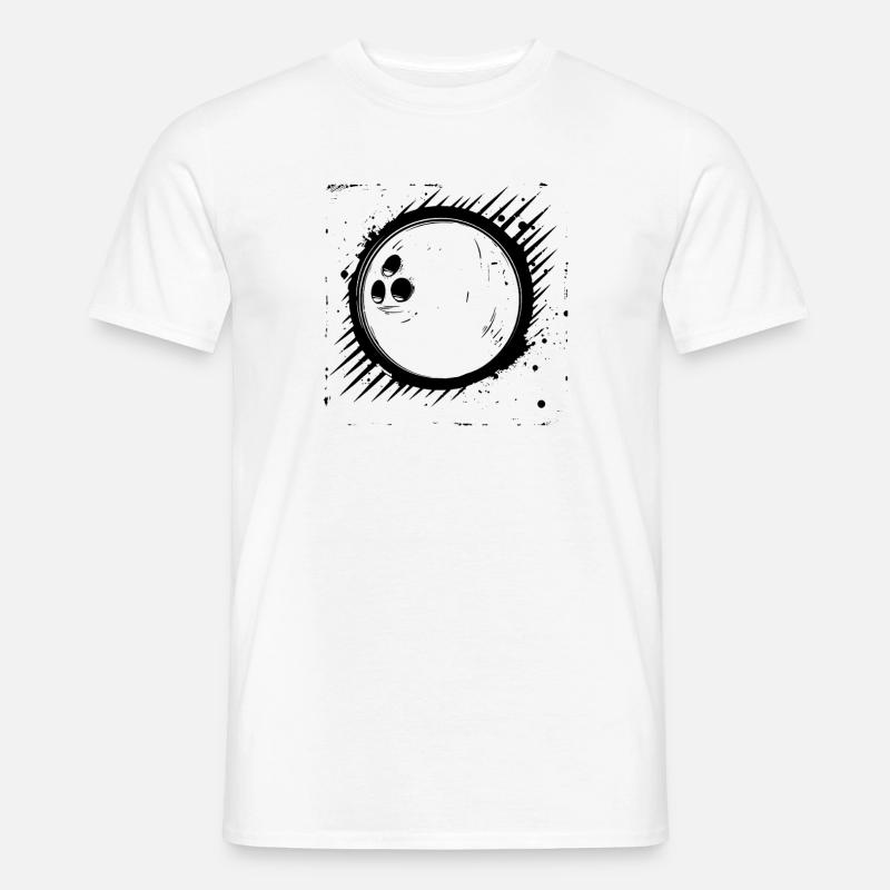 Bowlingkugel Grafik - Männer T-Shirt - Weiß