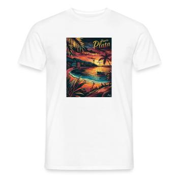  Puerto Plata Tropischer Sonnenuntergang an der - Männer T-Shirt - Weiß - Vorne - AI Model Male 178 dark (178cm)
