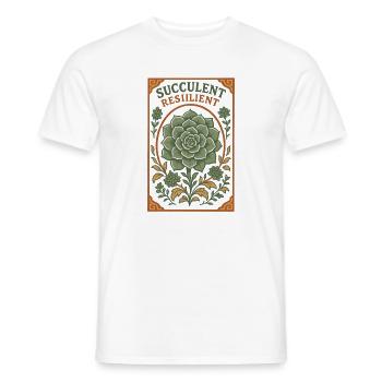 Resilient Succulent | Plants - Men's T-Shirt - white - Front - AI Model Male 178 dark (178cm)