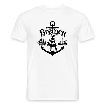 Bremen - Männer T-Shirt - Weiß - Vorne - AI Model Male 178 dark (178cm)