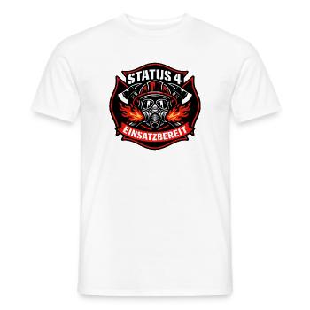 Status 4 Einsatzbereit Logo - Männer T-Shirt - Weiß - Vorne - AI Model Male 178 dark (178cm)