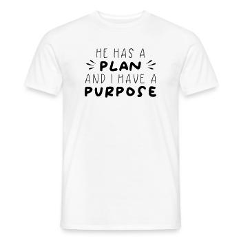 Plan & Purpose - Männer T-Shirt - Weiß - Vorne - AI Model Male 178 dark (178cm)