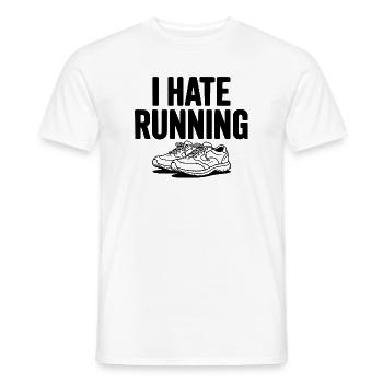 I Hate Running - Men's T-Shirt - white - Front - AI Model Male 178 dark (178cm)