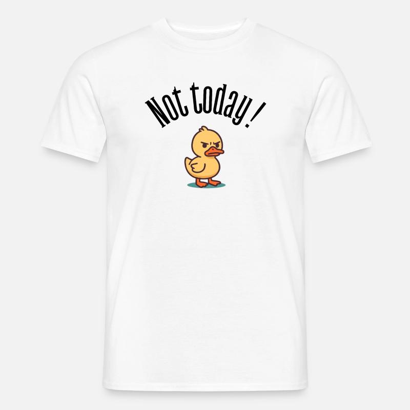 Nicht heute! Grumpy Duck Attitüde-T-Shirt - Männer T-Shirt - Weiß