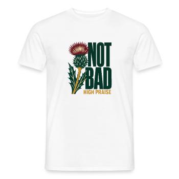 Scottish Dry Humor Not Bad High Praise Thistle - Männer T-Shirt - Weiß - Vorne - AI Model Male 178 dark (178cm)