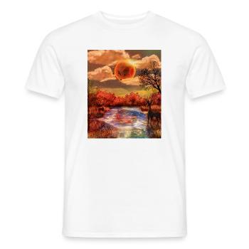 Surrealer Herbst in Estuario - Männer T-Shirt - Weiß - Vorne - AI Model Male 178 dark (178cm)