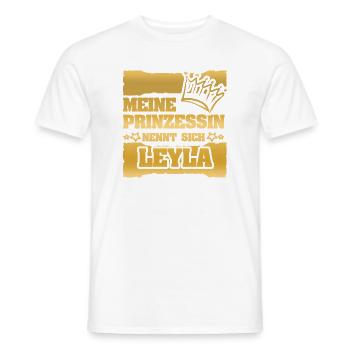 Spruch Leyla - Männer T-Shirt - Weiß - Vorne - AI Model Male 178 dark (178cm)