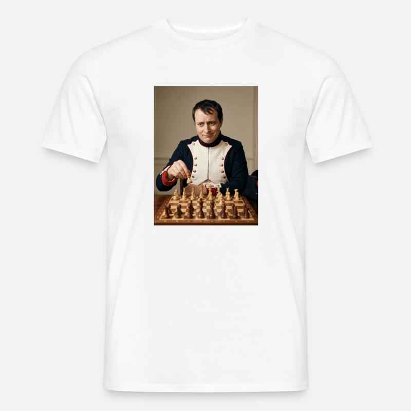 Napoleon spielt Schach. - Männer T-Shirt - Weiß