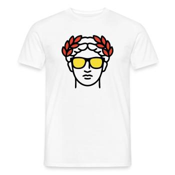 Römische Statue Sonnenbrille Antike Kunst - Männer T-Shirt - Weiß - Vorne - AI Model Male 178 dark (178cm)