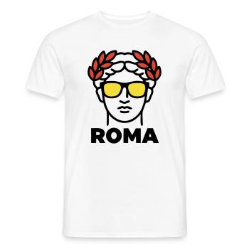 Rom Statue Sonnenbrille Italien Urlaub - Männer T-Shirt - Weiß - Vorne - AI Model Male 178 dark (178cm)
