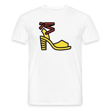 High Heel Shoe Fashion Italy Fashionista - Men's T-Shirt - white - Front - AI Model Male 178 dark (178cm)