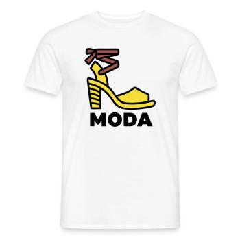 High Heel Shoe Moda Italy Fashion Vacation - Men's T-Shirt - white - Front - AI Model Male 178 dark (178cm)