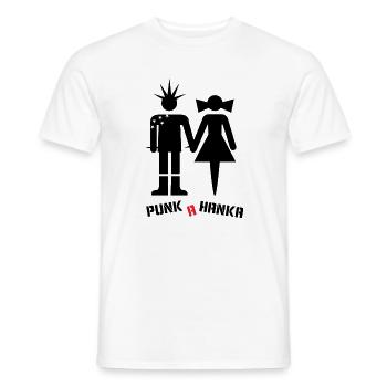 PUNK A HANKA - Männer T-Shirt - Weiß - Vorne - AI Model Male 178 dark (178cm)