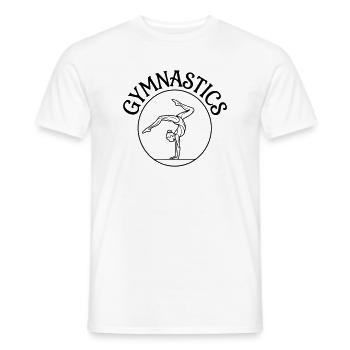 Gymnastik - Männer T-Shirt - Weiß - Vorne - AI Model Male 178 dark (178cm)
