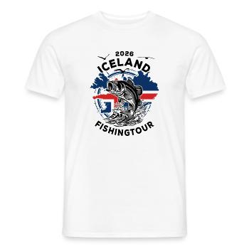 Iceland Fishingtour | 2026 Geschenk - Männer T-Shirt - Weiß - Vorne - AI Model Male 178 dark (178cm)