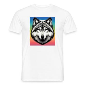 Wolf - Männer T-Shirt - Weiß - Vorne - AI Model Male 178 dark (178cm)