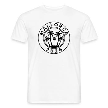 Mallorca 2026 Palmen - Männer T-Shirt - Weiß - Vorne - AI Model Male 178 dark (178cm)