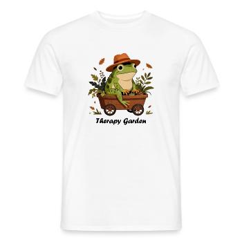 Froschgärtner, Therapiegarten - Männer T-Shirt - Weiß - Vorne - AI Model Male 178 dark (178cm)