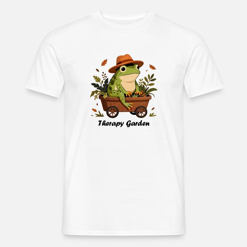 Froschgärtner, Therapiegarten - Männer T-Shirt - Weiß