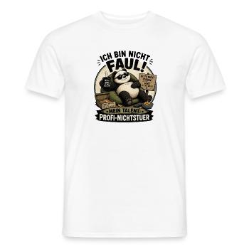 Fauler Panda Profi Nichtstuer - Männer T-Shirt - Weiß - Vorne - AI Model Male 178 dark (178cm)