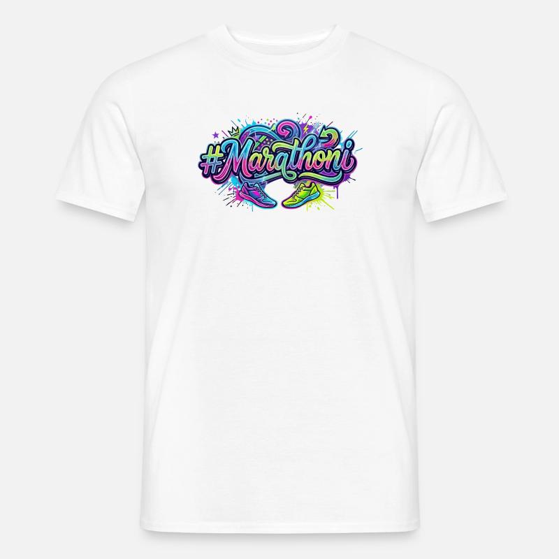 Chaussures de course Marathoni Graffiti - T-shirt homme - blanc