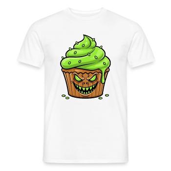 Grusel Cupcake Grün - Männer T-Shirt - Weiß - Vorne - AI Model Male 178 dark (178cm)