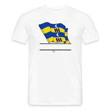 Ameland-Flagge – Individuelles Inseldesign - Männer T-Shirt - Weiß - Vorne - AI Model Male 178 dark (178cm)