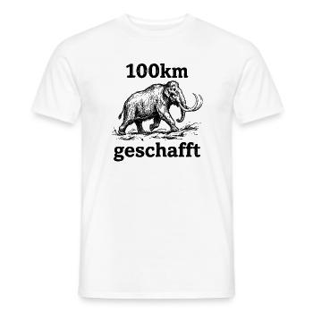 Mammut im Skizzenstil 100km geschafft - Männer T-Shirt - Weiß - Vorne - AI Model Male 178 dark (178cm)