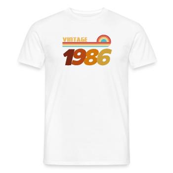 40 Years 1986 Rock Style T-Shirt - Men's T-Shirt - white - Front - AI Model Male 178 dark (178cm)
