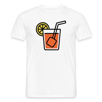Vacances d’été aux filles avec cocktail à l’orange - T-shirt homme - blanc - Devant - AI Model Male 178 dark (178cm)