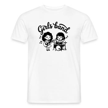 groupe féminin - T-shirt homme - blanc - Devant - AI Model Male 178 dark (178cm)