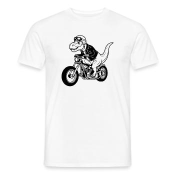 motorbike dino - Men's T-Shirt - white - Front - AI Model Male 178 dark (178cm)
