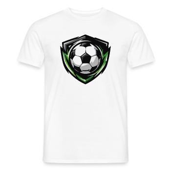 Football Soccer Crest - Men's T-Shirt - white - Front - AI Model Male 178 dark (178cm)