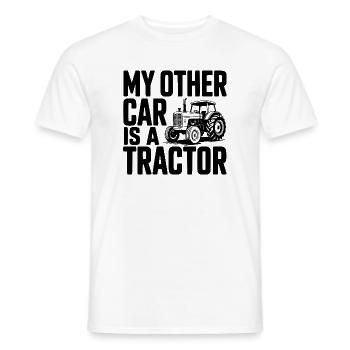 Mein anderes Auto ist ein Traktor - Männer T-Shirt - Weiß - Vorne - AI Model Male 178 dark (178cm)