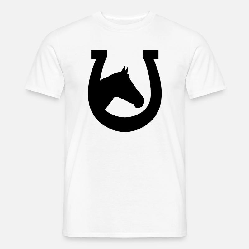 Hufeisen - Männer T-Shirt - Weiß
