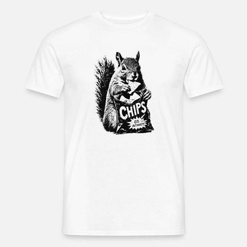 Chips Eichhörnchen - Männer T-Shirt - Weiß