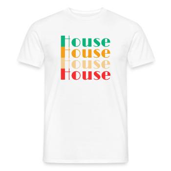House - Männer T-Shirt - Weiß - Vorne - AI Model Male 178 dark (178cm)