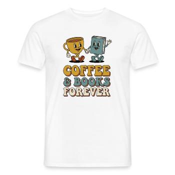 Livres de café Bonne humeur Rat de bibliothèque rétro - T-shirt homme - blanc - Devant - AI Model Male 178 dark (178cm)