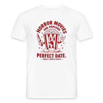 Horror Movies Perfect Date - Männer T-Shirt - Weiß - Vorne - AI Model Male 178 dark (178cm)