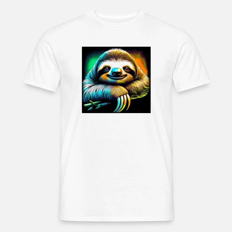 Faultier - Männer T-Shirt - Weiß