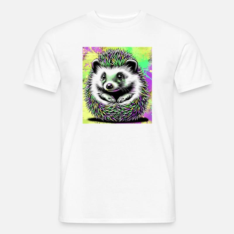 hérisson - T-shirt homme - blanc