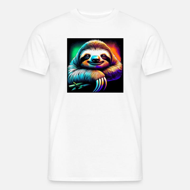Faultier - Männer T-Shirt - Weiß